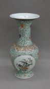 A 19th century Chinese famille verte porcelain Yen Yen vase. 44 cm high.