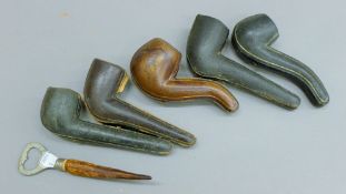A quantity of vintage pipes, etc.