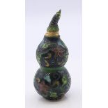 A cloisonne double gourd snuff bottle. 6 cm high.