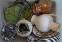A quantity of various pottery and glassware.