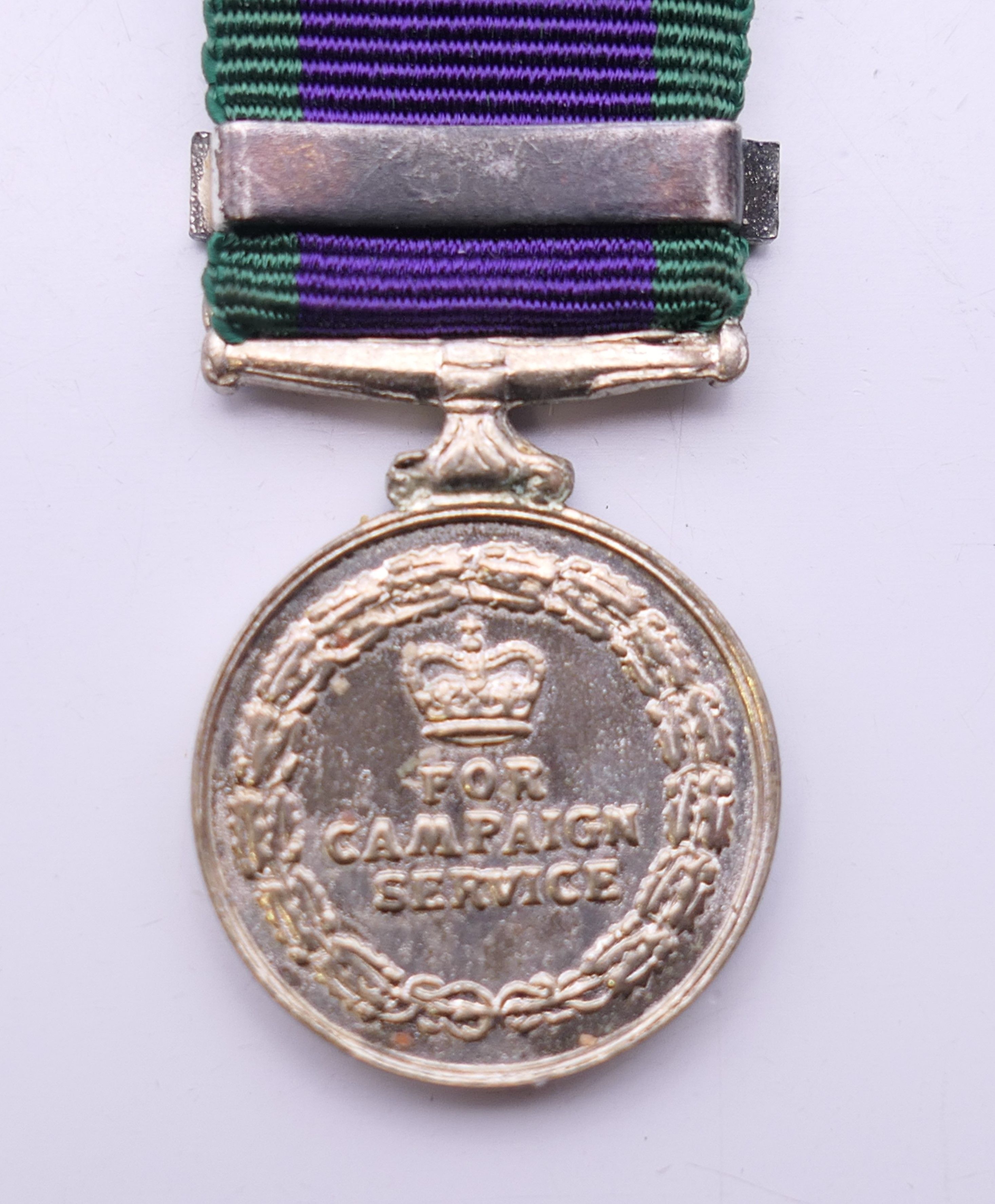 A Queen Elizabeth II Campaign medal with Northern Ireland bar and miniature, - Image 8 of 8