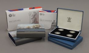 A quantity of silver proof coin sets.
