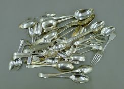 A quantity of various Georgian and later silver flatware. 1472.2 grammes.