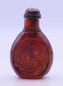 A Chinese snuff bottle. 7 cm high.