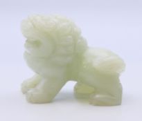 A jade dog-of-fo. 5.5 cm long.