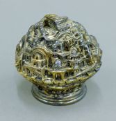 A Judaica silver clad ornament. 7 cm high.