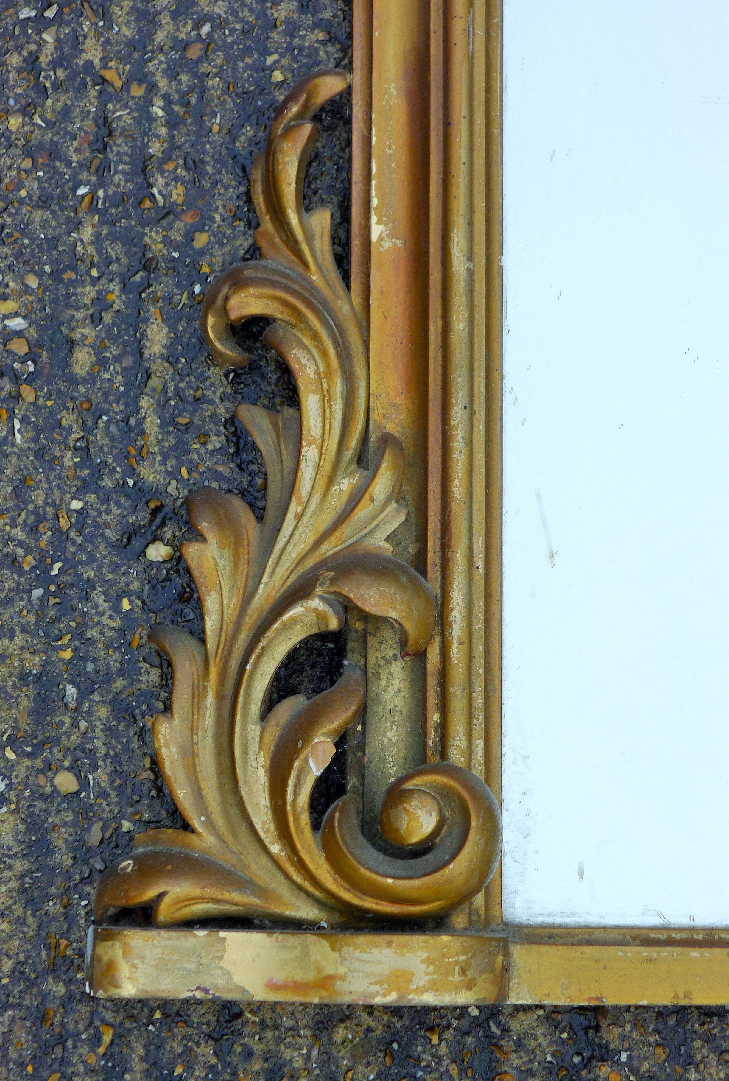 A Victorian gilt framed overmantle mirror. 143 cm wide x 155 cm high. - Image 2 of 4
