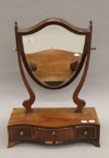 A 19th century mahogany toilet mirror. 42.5 cm wide.