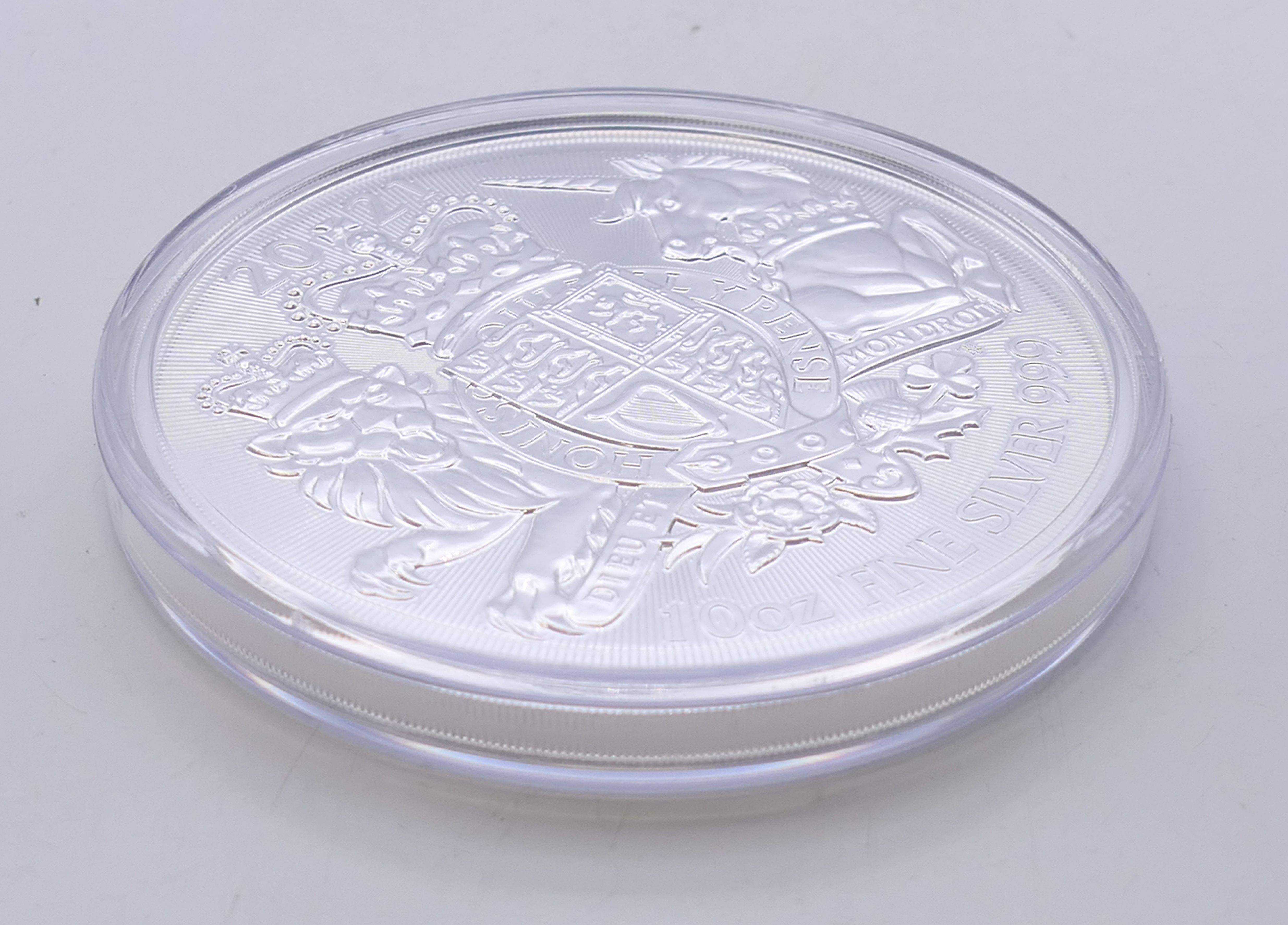 A 2021 10oz fine silver 10 pound coin. - Image 2 of 4