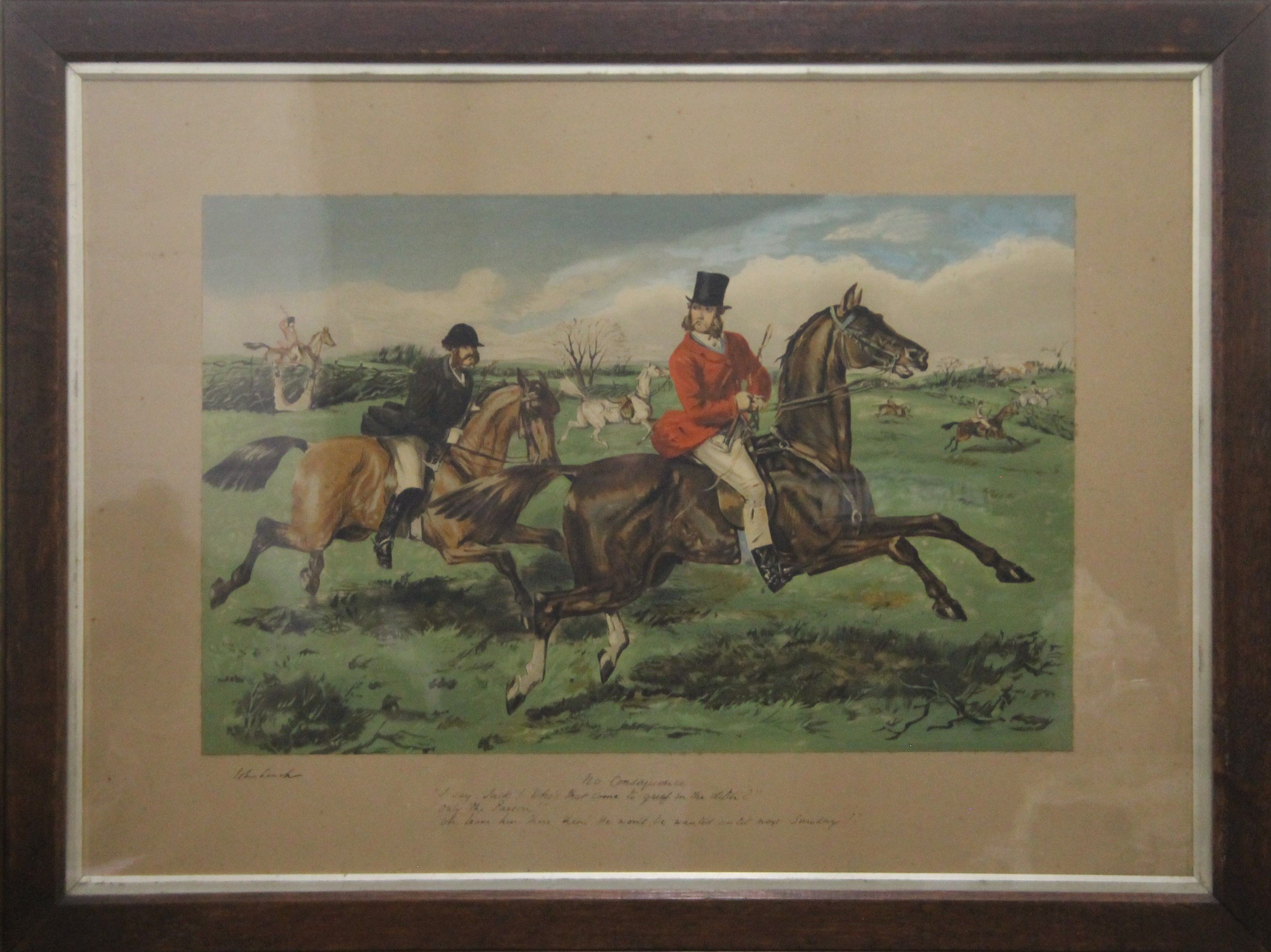 JOHN LEECH (1817-1864), Four Hunting Scenes, prints, each framed and glazed. 91 x 70 cm overall. - Image 4 of 8