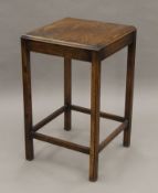 An early/mid-20th century oak side table. 45 cm square.
