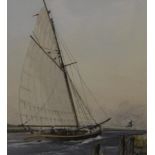 ROBERT HORNE, Norfolk Pleasure Wherry and Norfolk Broads Yacht, watercolours,