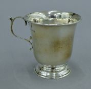 A silver Christening mug. 7.5 cm high. 64.5 grammes.