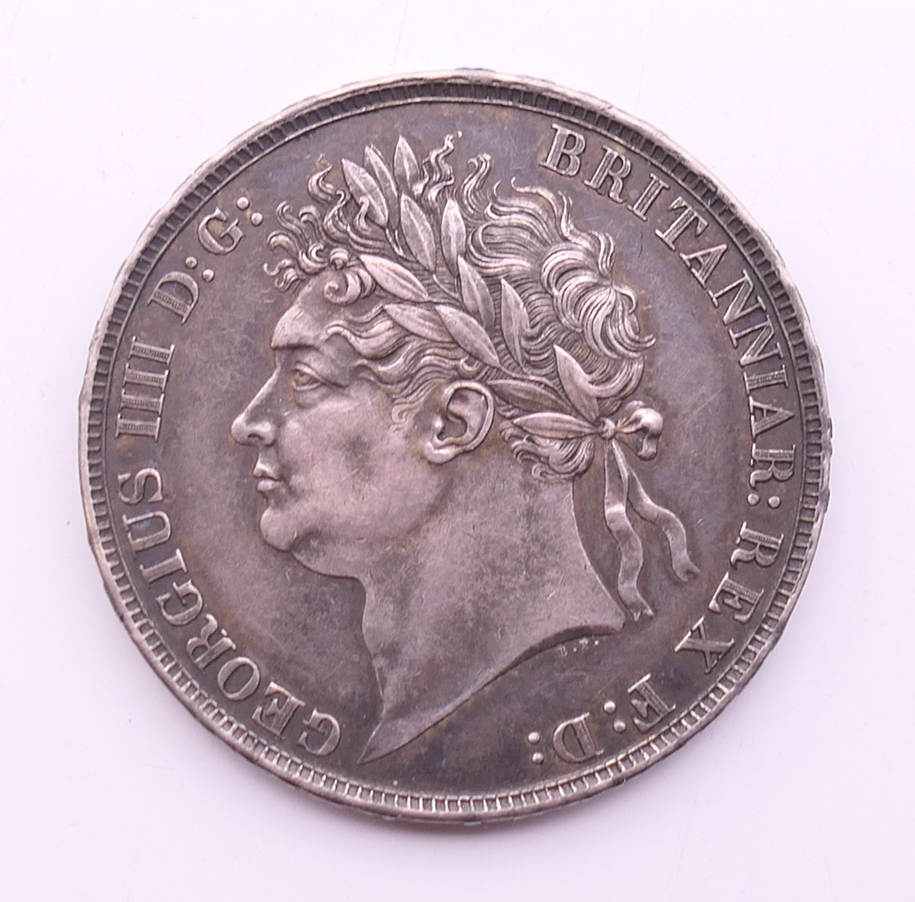 An 1821 silver crown. - Image 3 of 4