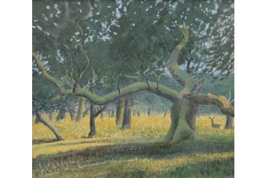 REES, DARREN (born 1961) British (AR), Beneath The Oak, Sloden, New Forest, acrylic, - Image 1 of 3