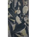 OSBORNE, JAMES RE (1907-1979) British (AR), Puffins, 1960, a limited edition woodcut,