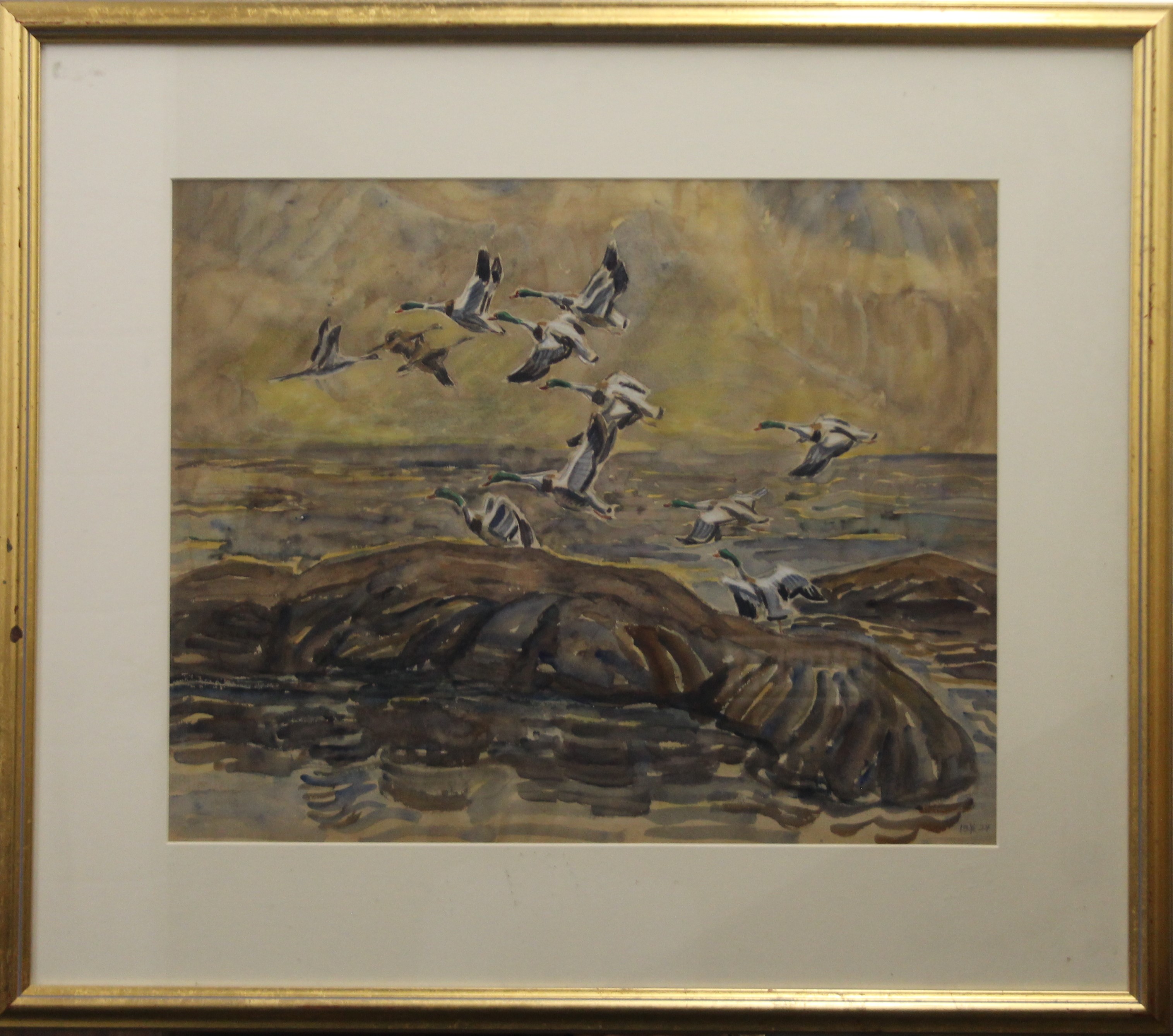 CONTINENTAL (Possibly Dutch), Shelduck and Pintail, watercolour, possibly dated 1924, - Image 2 of 3