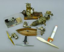 A selection of model engineer engines. The largest approximately 17 cm high.