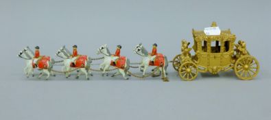 A model of the Royal Coronation carriage. 37 cm long.