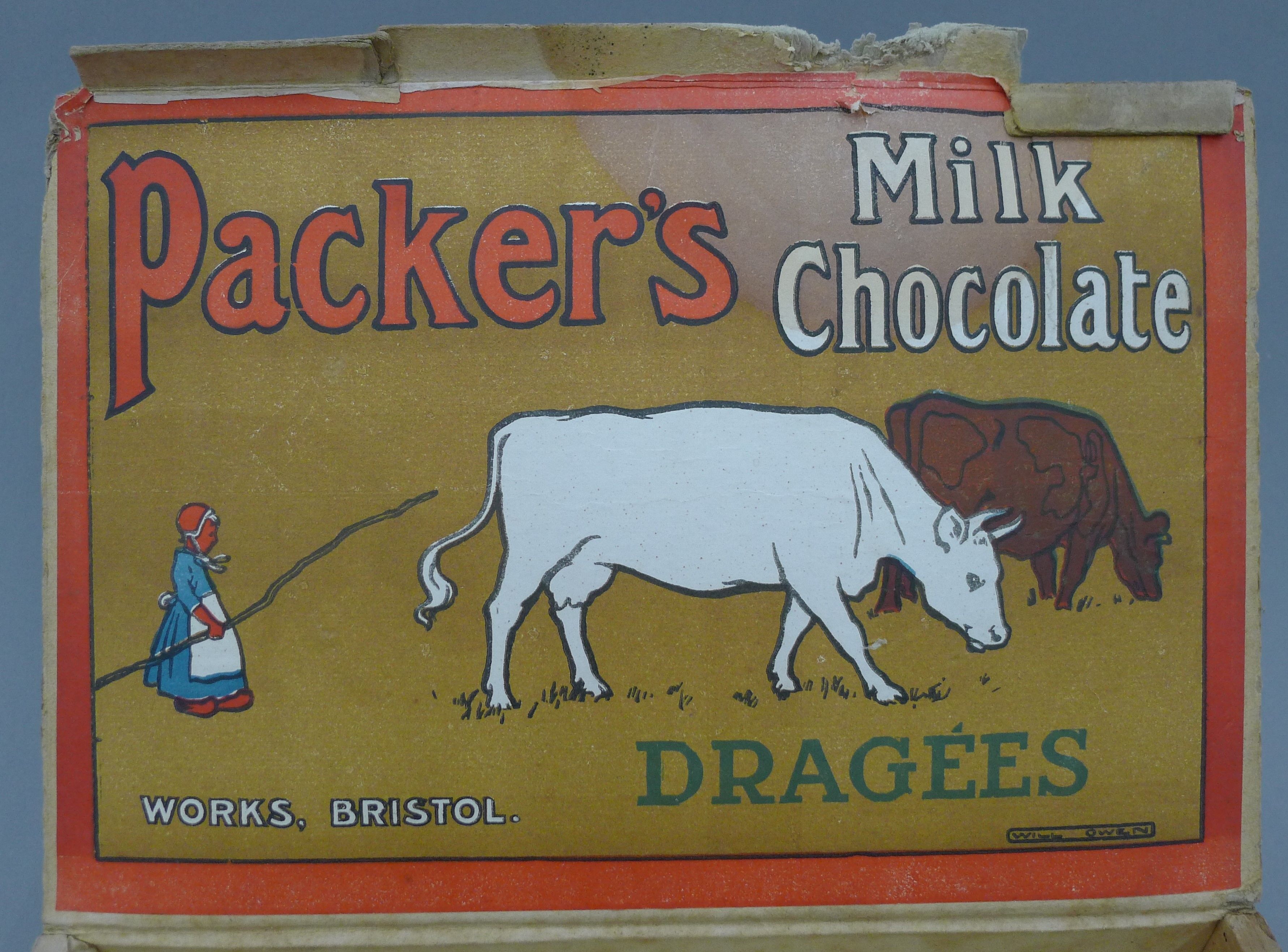 A vintage Packer's milk chocolate box. 27.5 cm long. - Image 4 of 4