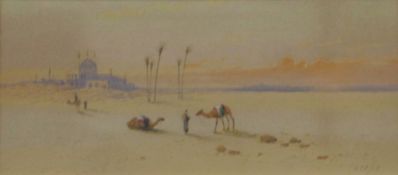 Two North African Scenes, watercolours, each indistinctly signed, framed and glazed.