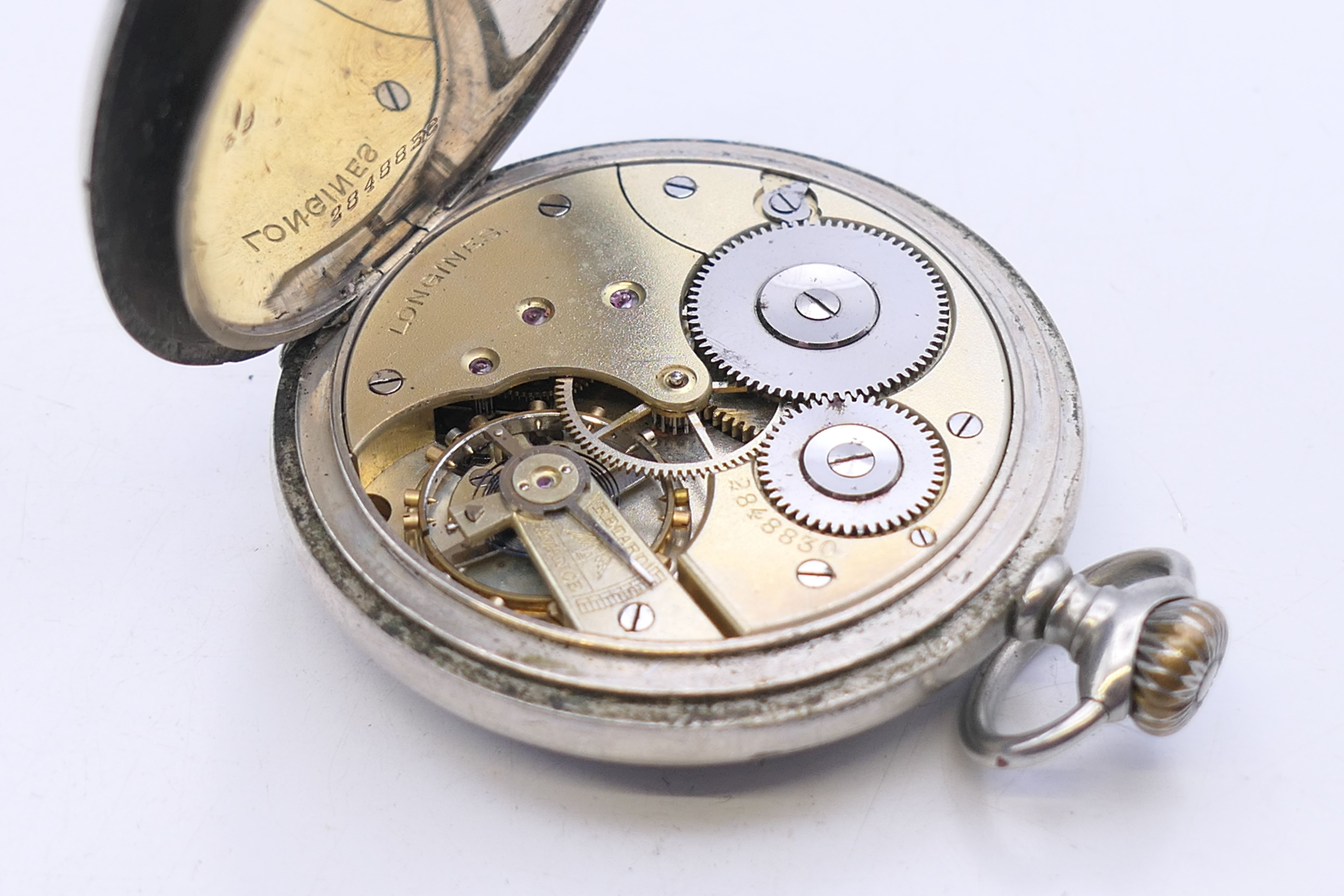 A Longines gentleman's pocket watch. 5 cm diameter. - Image 8 of 9