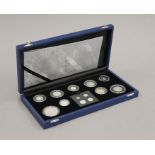 A Royal Mint Queen's 80th Birthday silver coin set with booklet but no certificate.