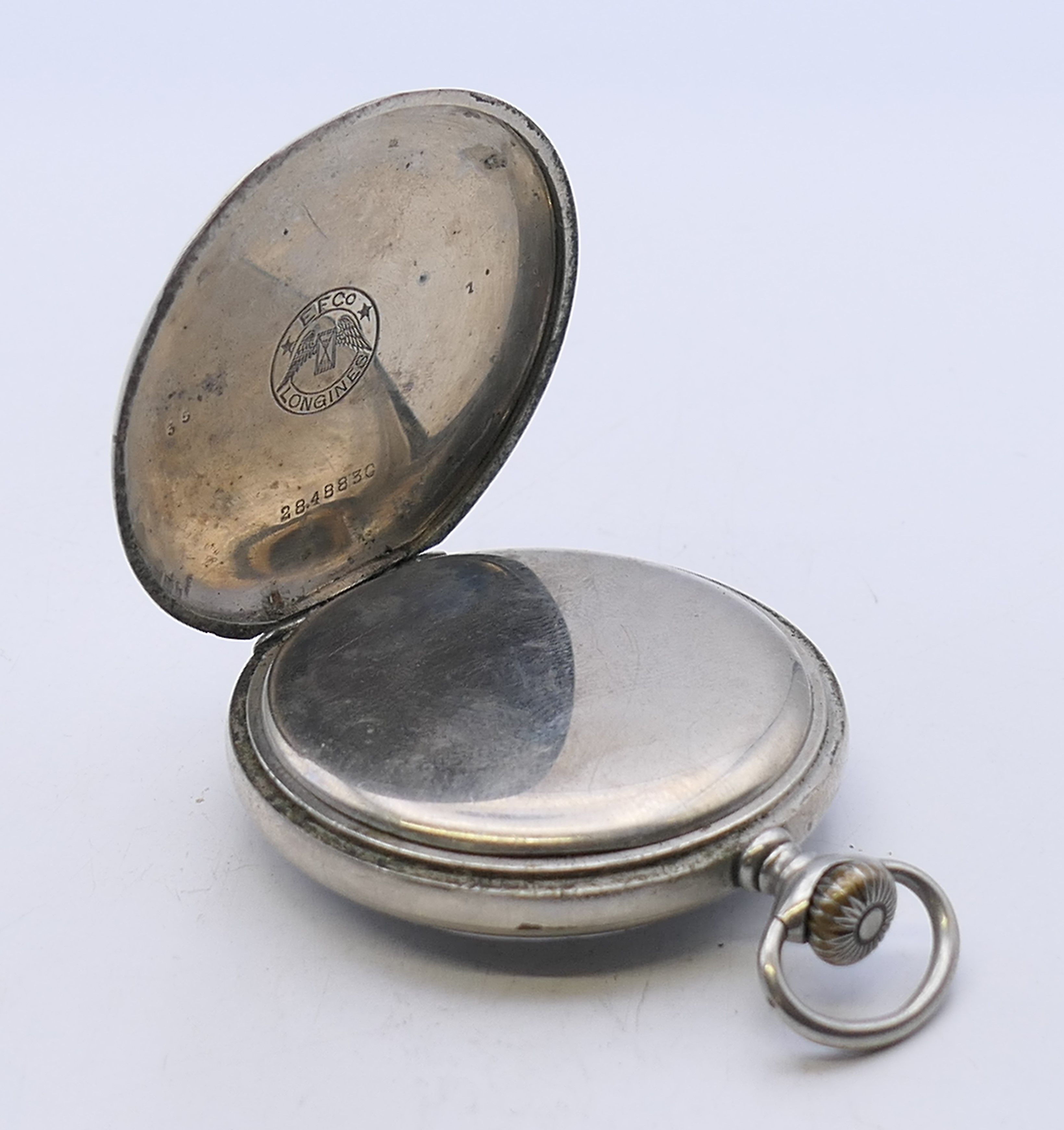 A Longines gentleman's pocket watch. 5 cm diameter. - Image 4 of 9