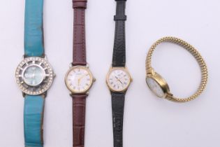 Four various wristwatches.