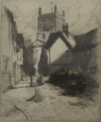 L CLIFFORD WATKINS, St Ives, Cornwall, etching and three other etchings, each framed and glazed.