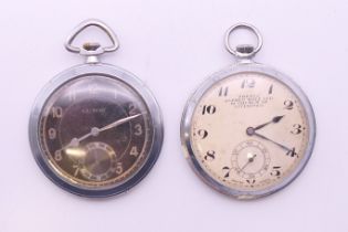Two Art Deco gentleman's pocket watches, one marked Luxor, the other marked Premia Alfred Wolf Ltd,