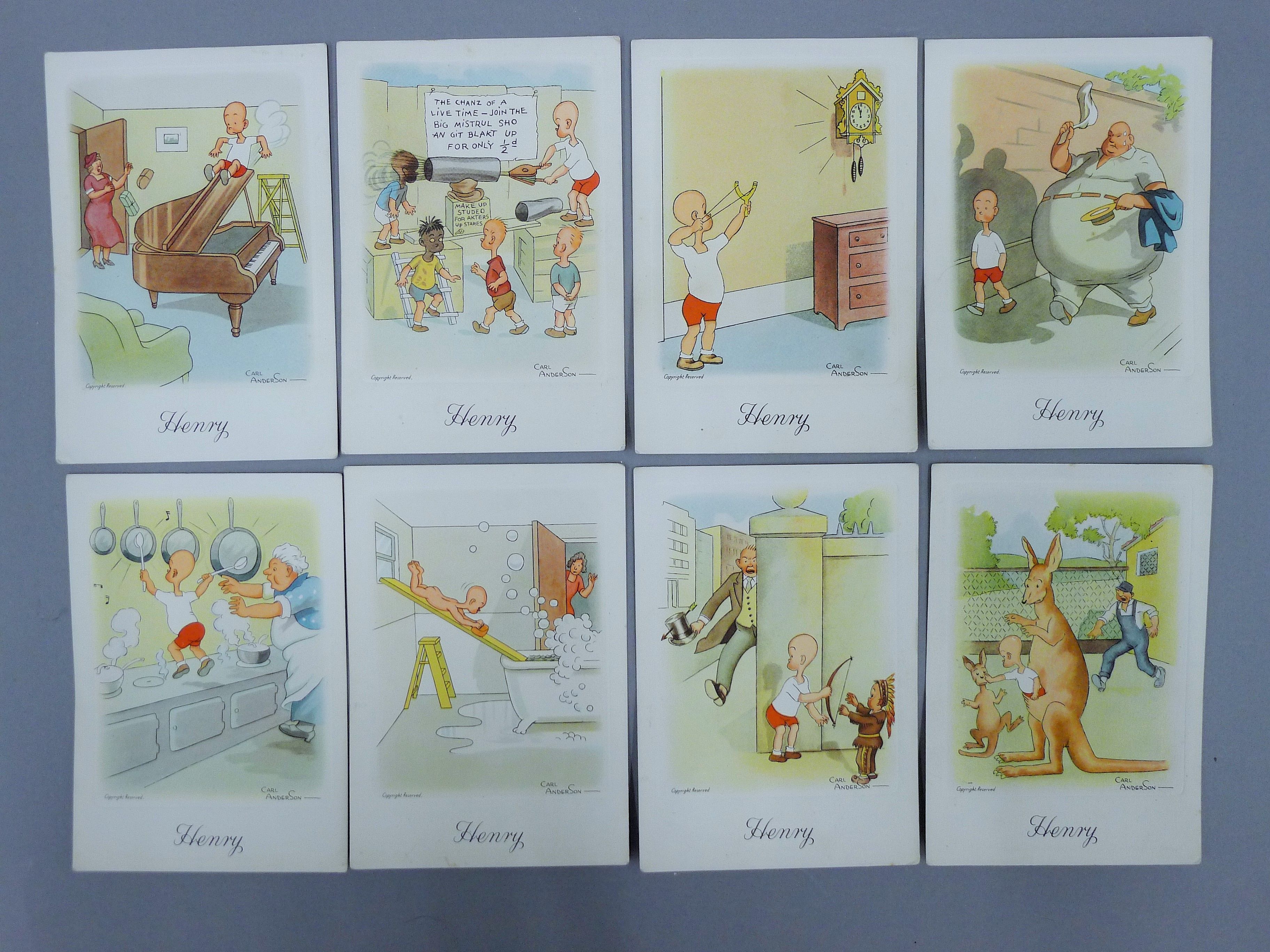 A quantity of Kensitas "Henry" cards by Carl Anderson. 10 x 14.5 cm . - Image 4 of 5