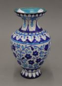 An 19th century Multan ware vase. 23 cm high.