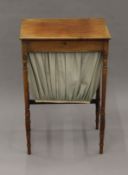 A 19th century mahogany work table. 47 cm wide.