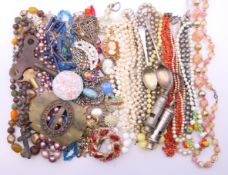 A quantity of vintage costume jewellery etc.