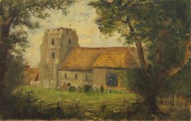 ADAMS, HARRY CLAYTON (1876-1956) British (AR), Westham Church Near Pevensey Castle, East Sussex,