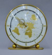 A mid 20th century Kundo mechanical world time zone clock made in Western Germany by Kieninger and