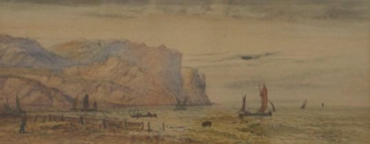 Two 19th century watercolours by the same hand depicting Coastal Fishing Scenes,