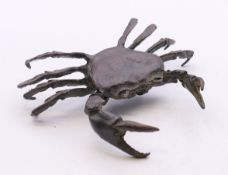 A bronze crab. 9 cm wide.