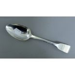 An 1837 silver spoon. 22.5 cm long. 72.9 grammes.