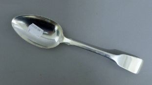 An 1837 silver spoon. 22.5 cm long. 72.9 grammes.