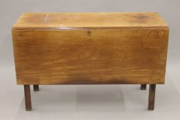 A 19th century mahogany single drop flap table. 115 cm long.