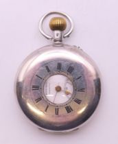 A gentleman's 935 silver half hunter pocket watch, the dial inscribed Imperial Cooke and Kelvey,