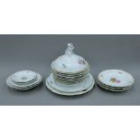 A quantity of 19th century Continental porcelain. The largest dish 35 cm diameter.