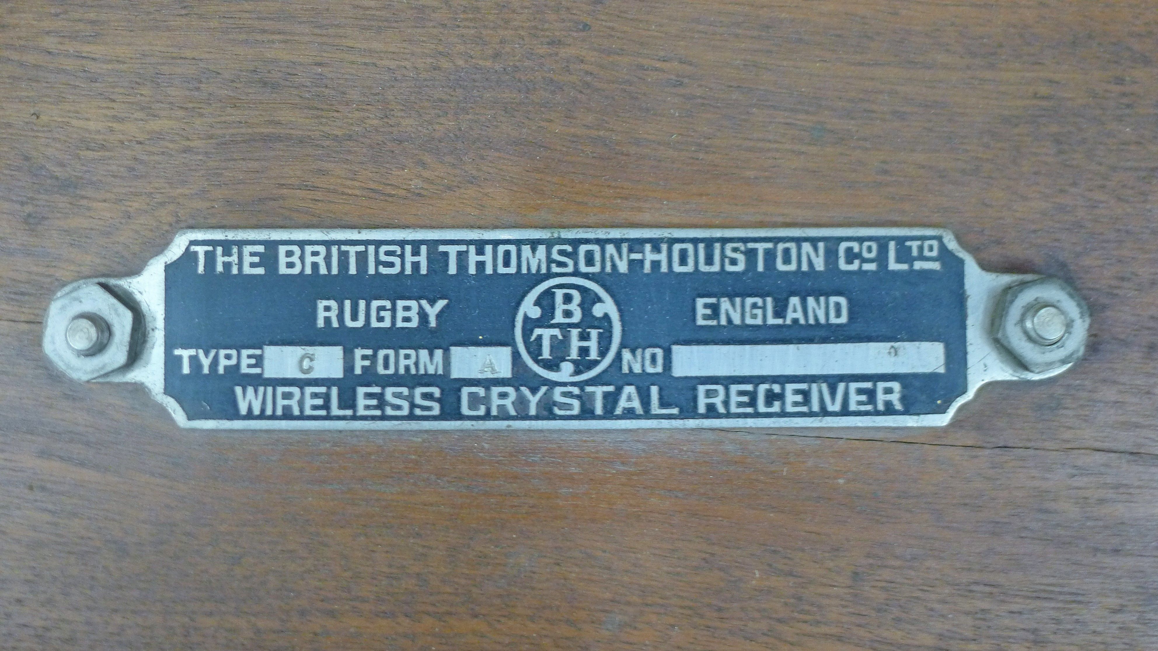 A British Thomas Houston Crystal Wireless radio receiver and boxed headphones. The former 28. - Image 7 of 8