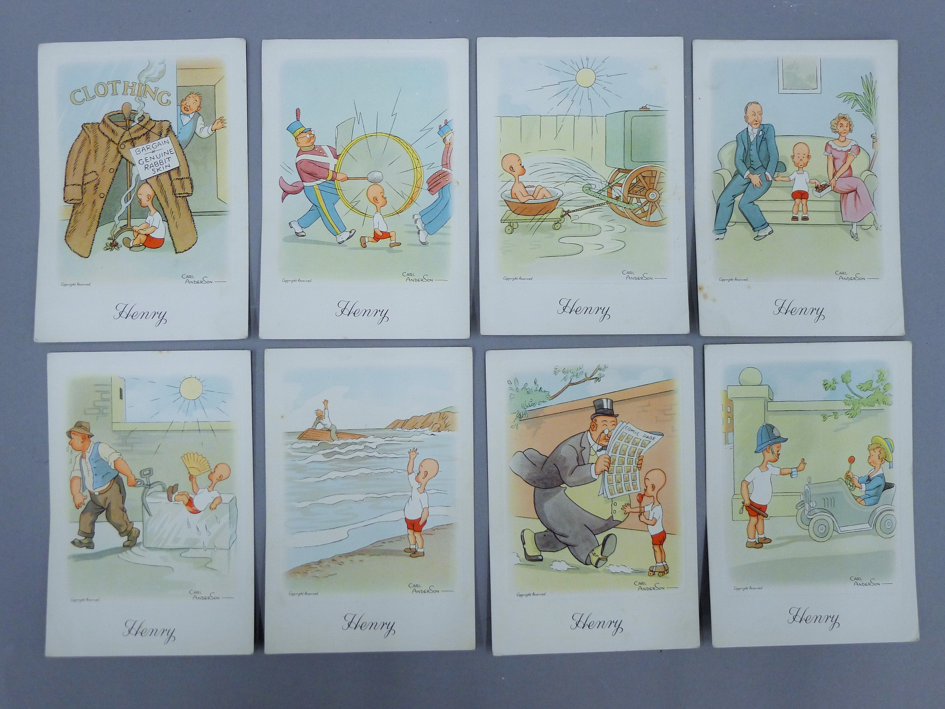 A quantity of Kensitas "Henry" cards by Carl Anderson. 10 x 14.5 cm . - Image 5 of 5