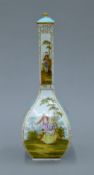 A Dresden porcelain lidded vase. 34 cm high.