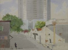 A contemporary Japanese watercolour, signed, framed and glazed. 35 x 26 cm.