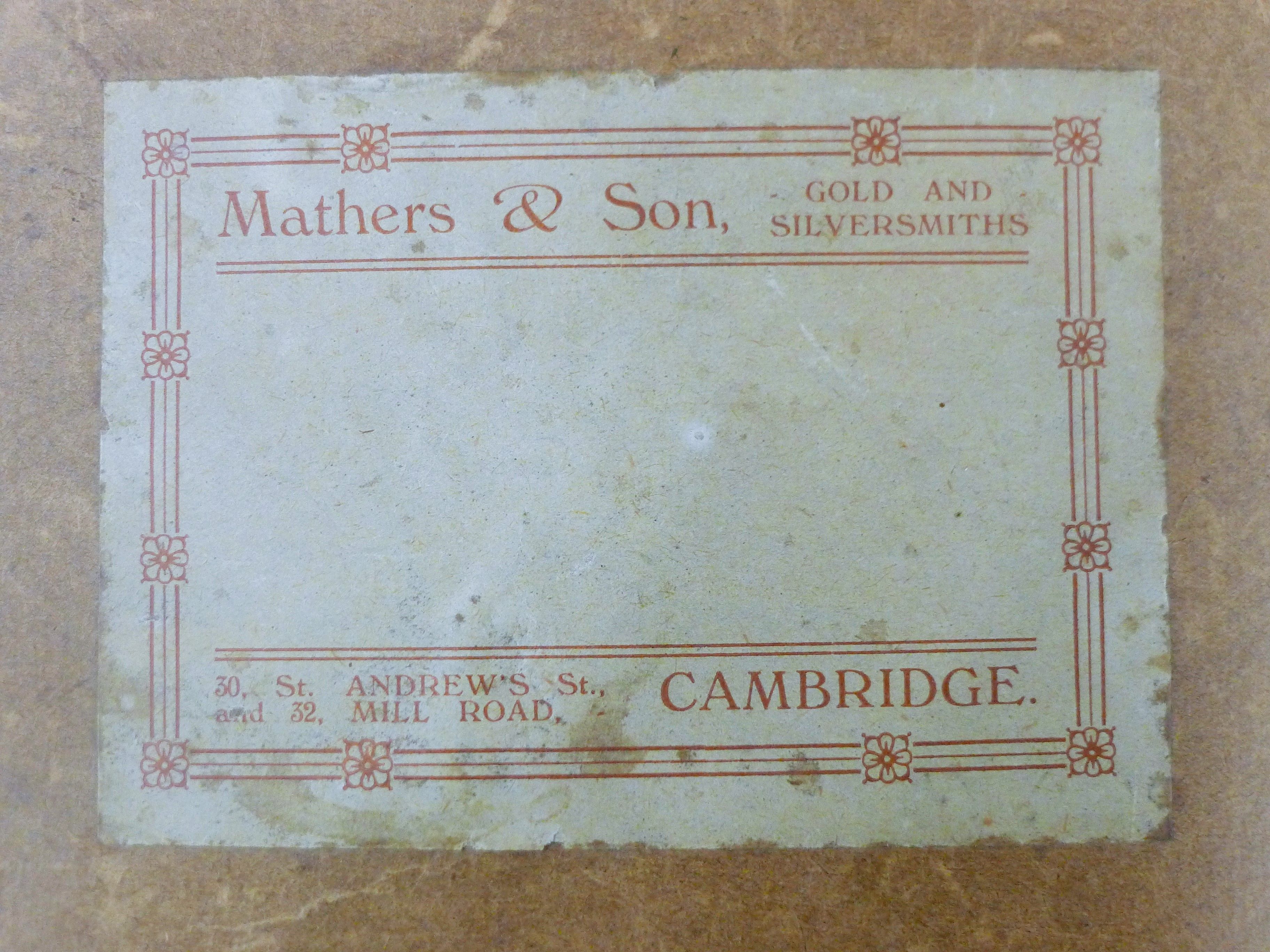 A Mathers and Son Silversmiths box containing six pairs of unused late Georgian/Victorian agate - Image 5 of 5