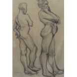 Manner of JULES PASCIN (1885-1930) Bulgarian, Nude Study, pencil, framed and glazed. 29.5 x 44 cm.